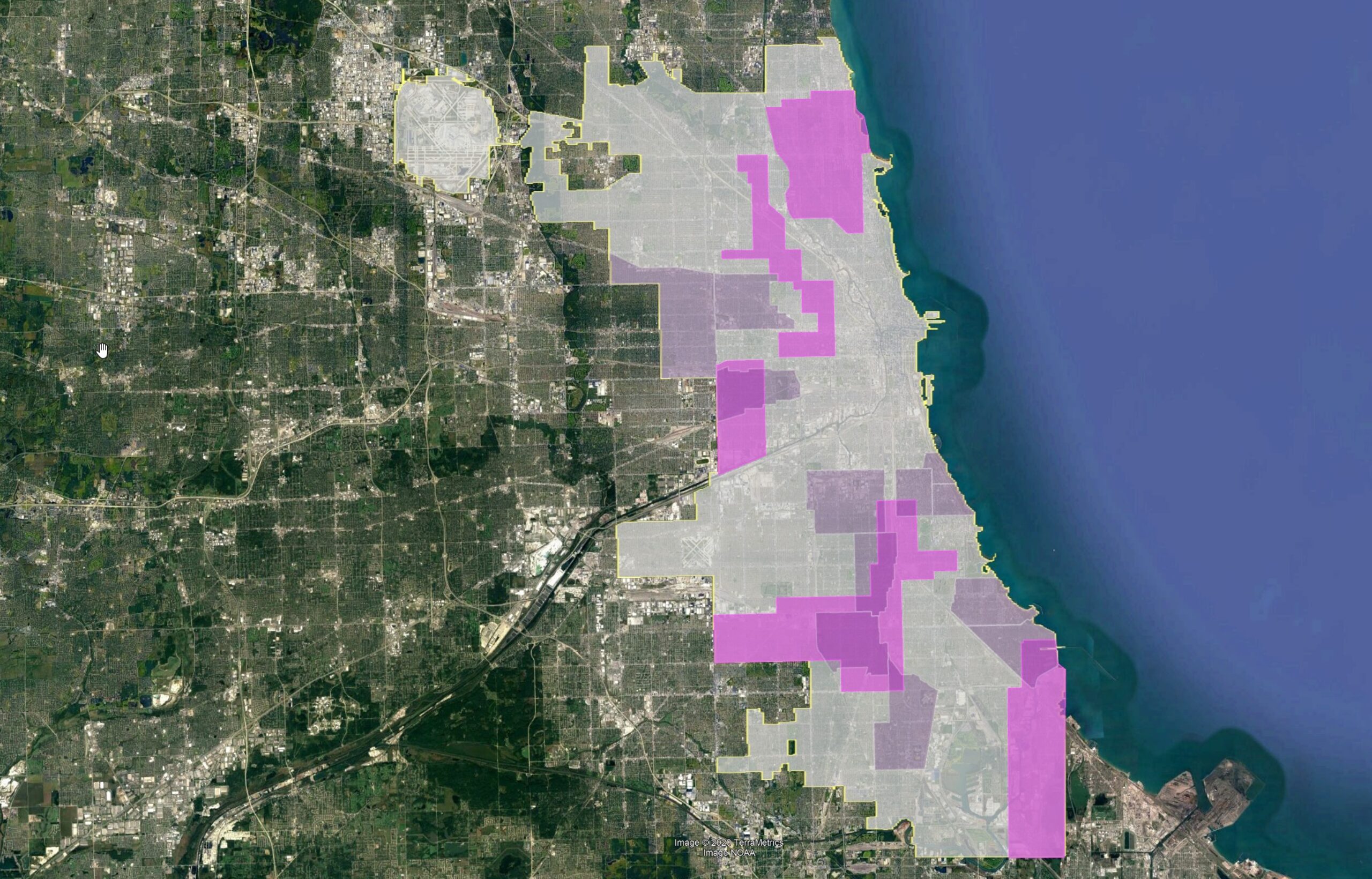 ADU Pilot Areas over Invest South West Neighborhoods