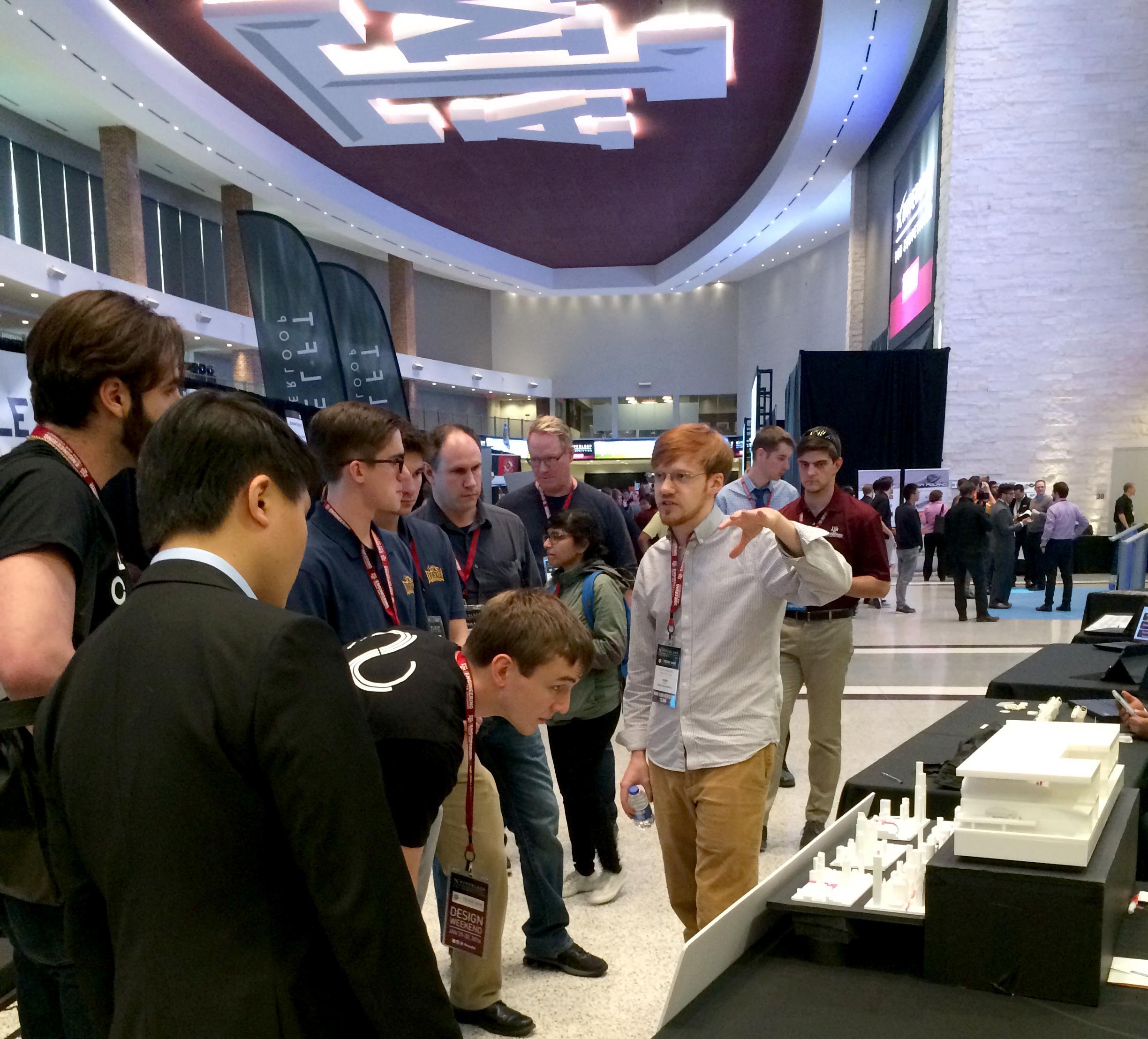 Thomas explaining the design during Design Weekend.