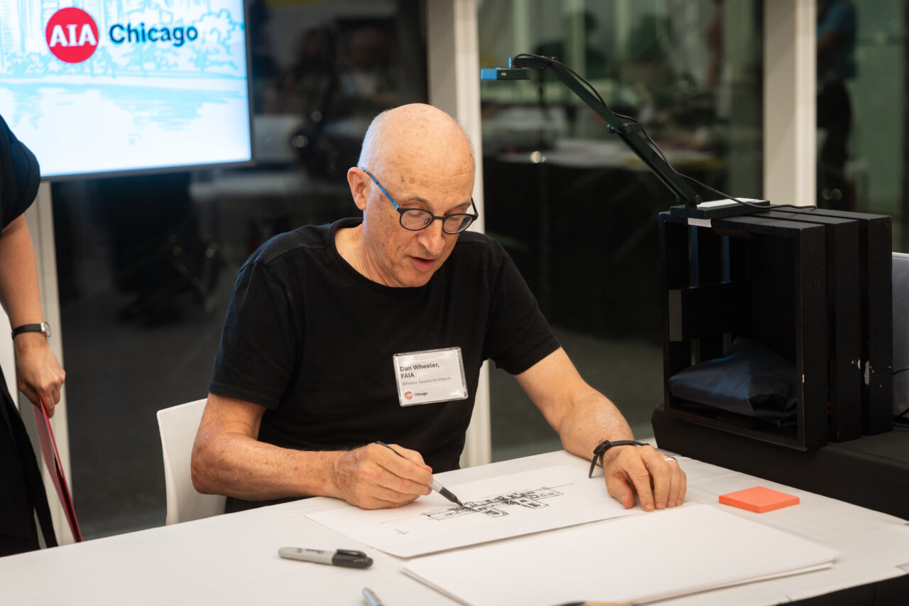Dan Wheeler returned for another round of AIA Chicago’s Annual Guess-A-Sketch!